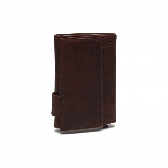 Portofel unisex cu suport pentru carduri, din piele naturala, The Chesterfield Brand, Mannheim, cu protectie anti scanare RFID, Maro inchis [5]