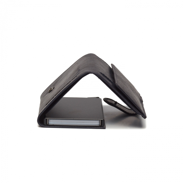 Portofel unisex cu suport pentru carduri, din piele naturala, The Chesterfield Brand, Mannheim, cu protectie anti scanare RFID, Bleumarin [3]