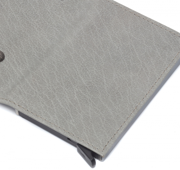 Portofel unisex cu suport pentru carduri, din piele naturala, The Chesterfield Brand, Mannheim, cu protectie anti scanare RFID, Gri deschis [3]