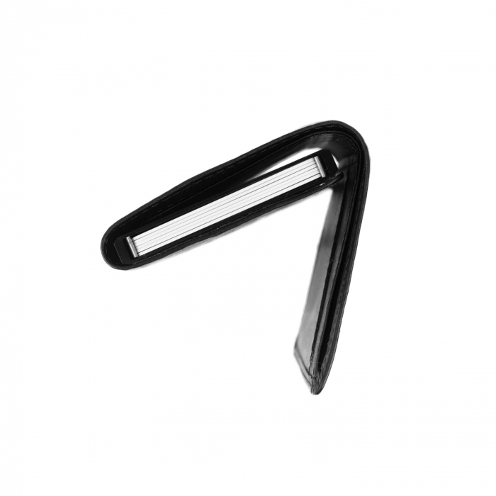Portofel unisex cu suport pentru carduri, din piele naturala, The Chesterfield Brand, Palma, cu protectie anti scanare RFID, Negru [4]