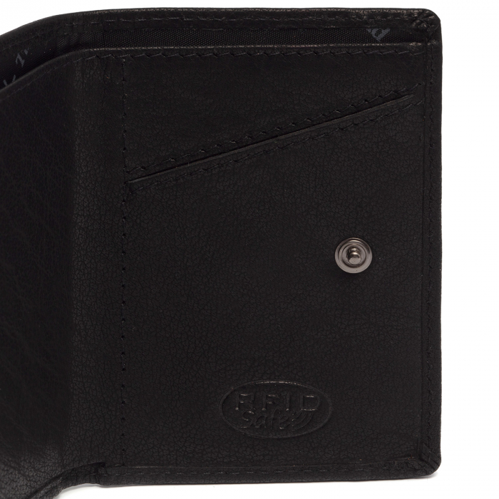 Portofel unisex cu suport pentru carduri, din piele naturala, The Chesterfield Brand, Paris, cu protectie anti scanare RFID, Negru [4]