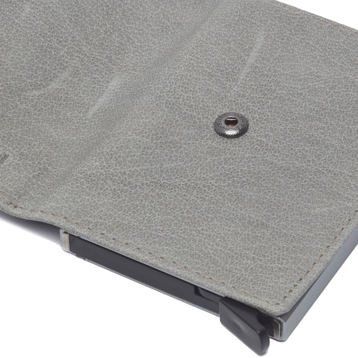 Portofel unisex cu suport pentru carduri, din piele naturala, The Chesterfield Brand, Paris, cu protectie anti scanare RFID, Gri [4]