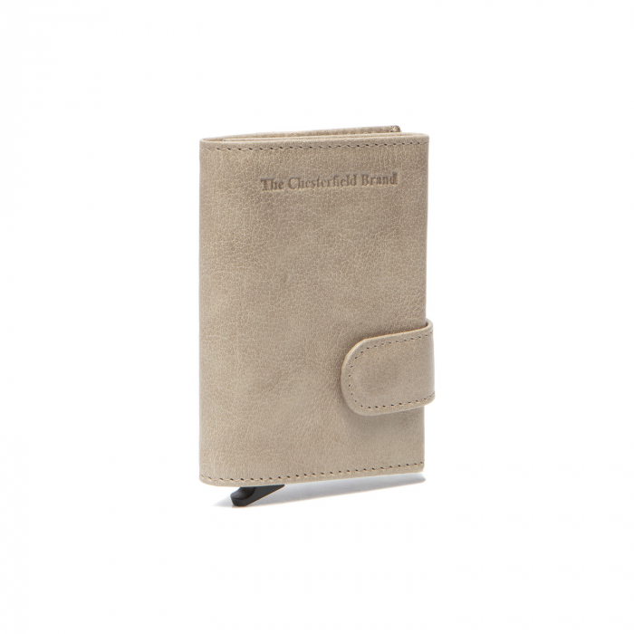 Portofel unisex cu suport pentru carduri, din piele naturala, The Chesterfield Brand, Portland, cu protectie anti scanare RFID, Bej [3]