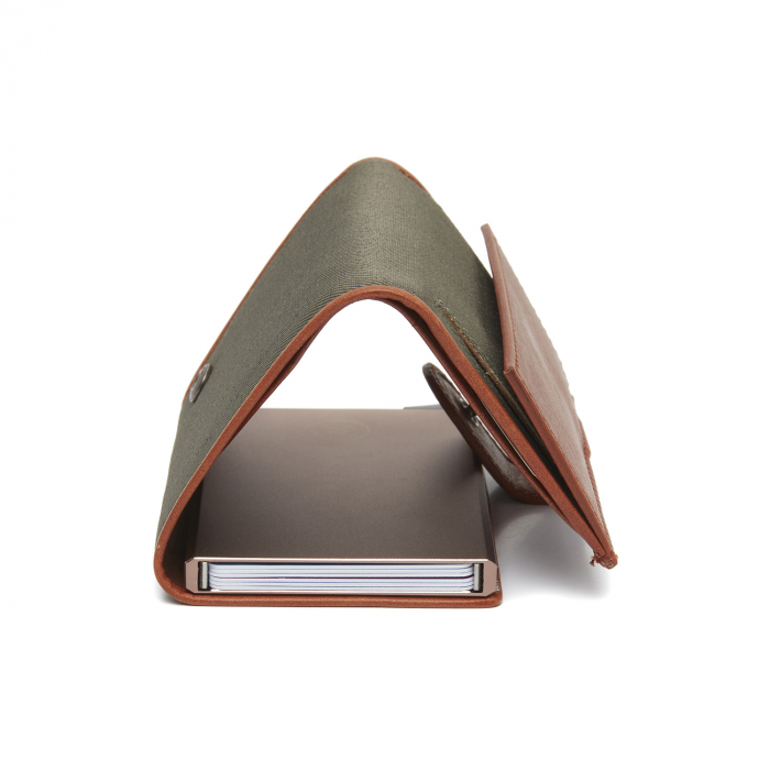 Portofel unisex cu suport pentru carduri, din piele naturala, The Chesterfield Brand, Sabana, cu protectie anti scanare RFID, Verde inchis [4]