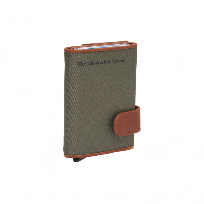 Portofel unisex cu suport pentru carduri, din piele naturala, The Chesterfield Brand, Sabana, cu protectie anti scanare RFID, Verde inchis [2]
