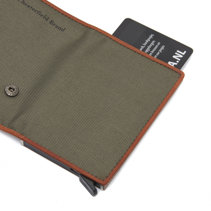 Portofel unisex cu suport pentru carduri, din piele naturala, The Chesterfield Brand, Sabana, cu protectie anti scanare RFID, Verde inchis [5]