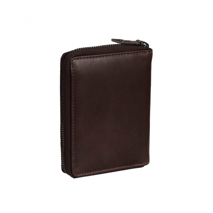 Portofel unisex din piele naturala, The Chesterfield Brand, Merel, cu protectie anti scanare RFID, Maro inchis [5]
