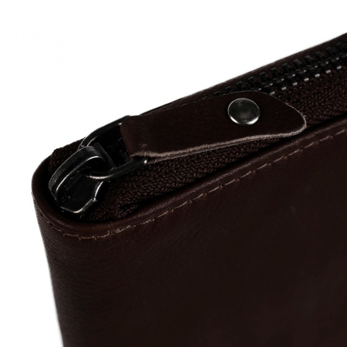 Portofel unisex din piele naturala, The Chesterfield Brand, Merel, cu protectie anti scanare RFID, Maro inchis [3]
