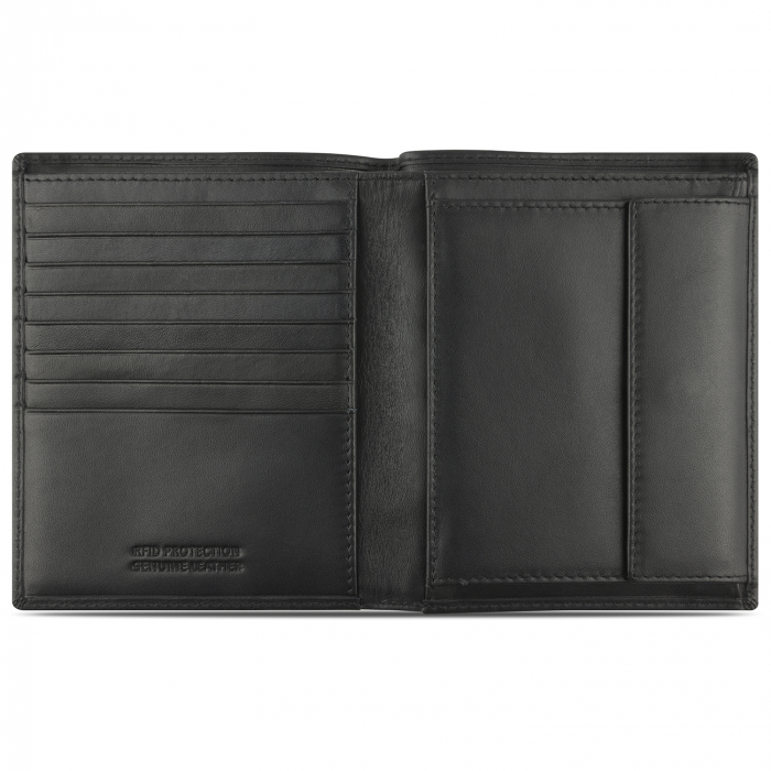 Portofel verical barbati, bugatti, din piele naturala, Super Slim 101, Negru [2]