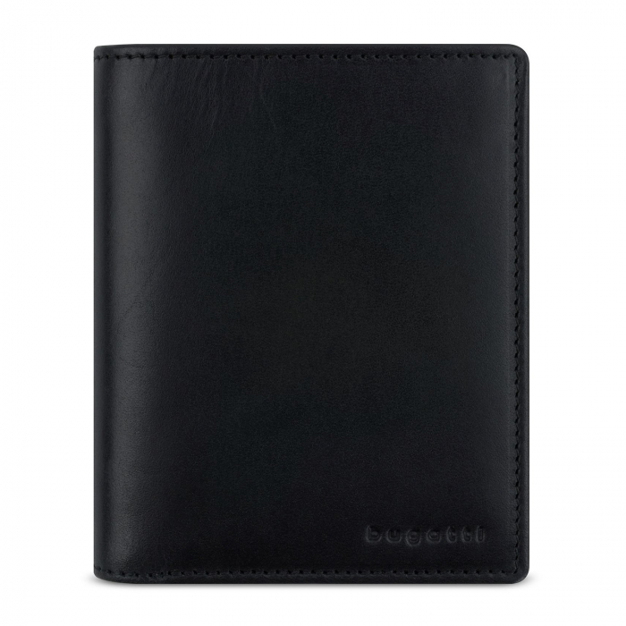 Portofel vertical din piele naturala, bugatti, seria Remo, cu protectie anti scanare RFID, Negru [6]