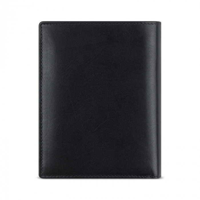 Portofel vertical din piele naturala, bugatti, seria Romano, cu protectie anti scanare RFID, Negru [5]