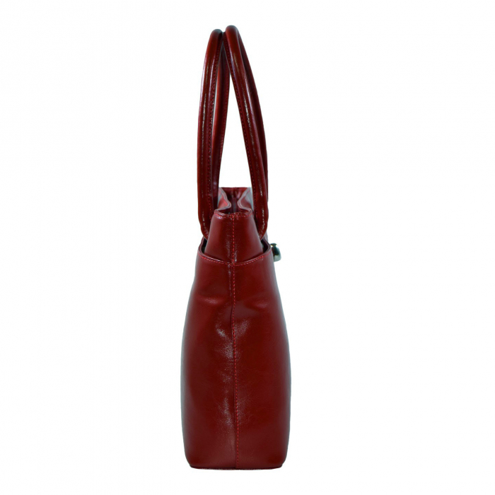 Poseta de dama din piele naturala, model 175, Bordo [4]