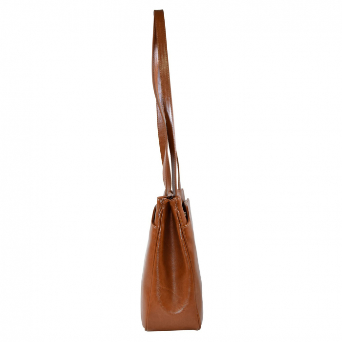 Poseta de dama din piele naturala, model 182, Maro tabac [4]