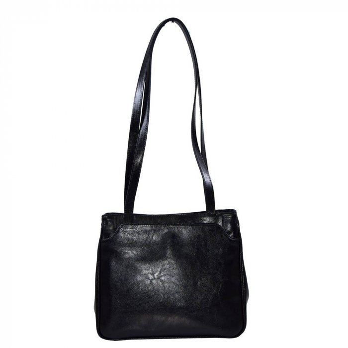 Poseta de dama din piele naturala, model 182, Negru [3]