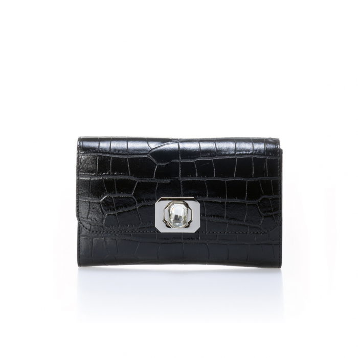 Poseta tip plic, Massimo Castelli, piele naturala, model 216524, Negru [2]