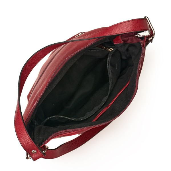 Rucsac 2 in 1, din piele naturală, Luiza, Bordo [2]