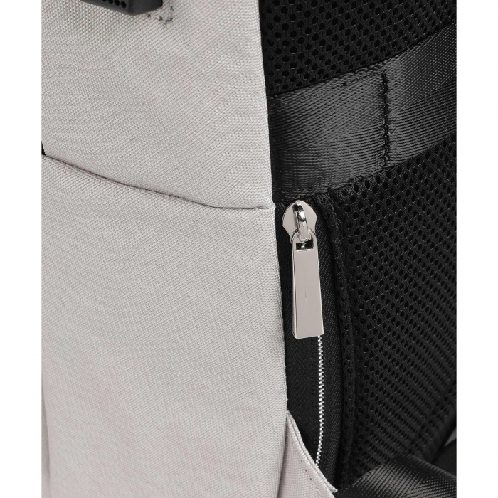 Rucsac barbati, bugatti, seria Sera pentru laptop si cu protectie RFID, Gri deschis / Negru [5]