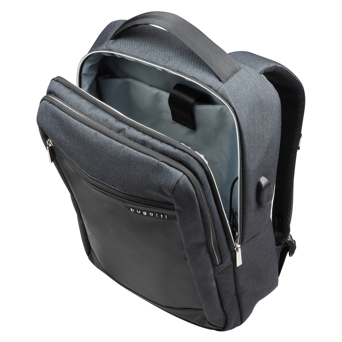 Rucsac barbati, bugatti, seria Sera pentru laptop si cu protectie RFID, Gri antracit [7]
