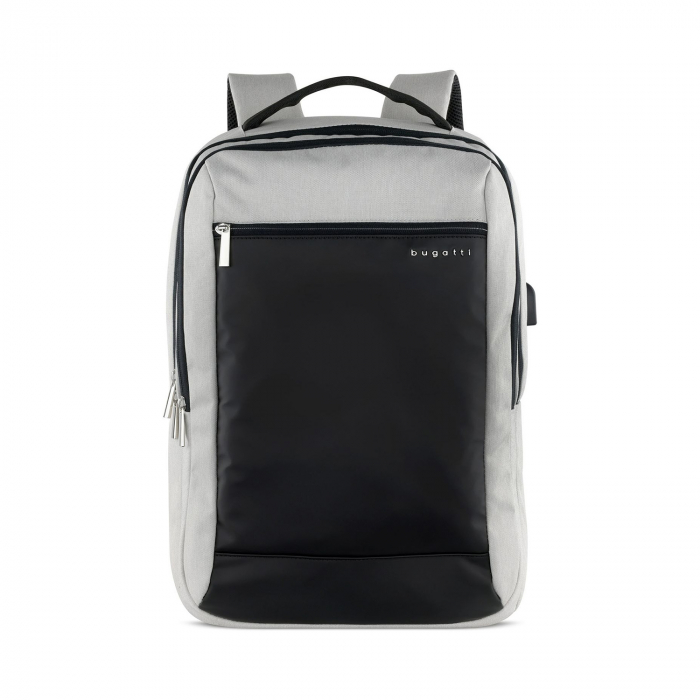 Rucsac barbati, bugatti, seria Sera pentru laptop si cu protectie RFID, Gri deschis / Negru [2]