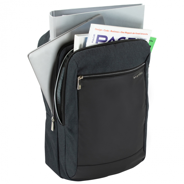 Rucsac barbati, bugatti, seria Sera pentru laptop si cu protectie RFID, Gri antracit [6]