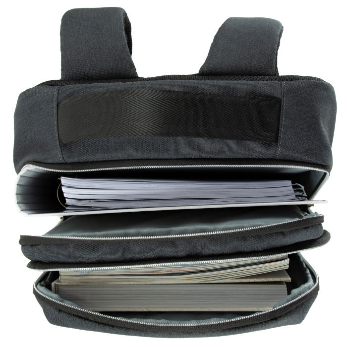 Rucsac barbati, bugatti, seria Sera pentru laptop si cu protectie RFID, Gri antracit [2]