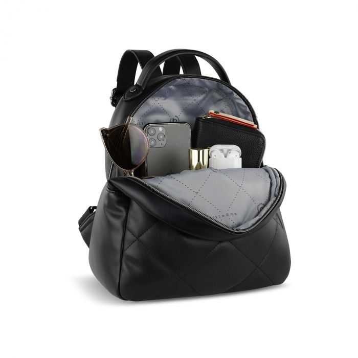 Rucsac dama, bugatti, piele ecologica, seria Cara, Negru [5]