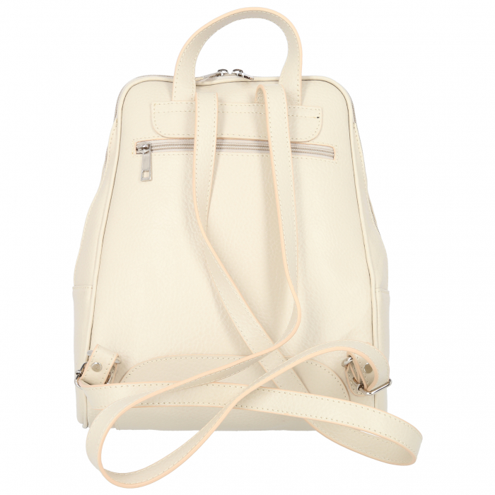 Rucsac dama din piele naturala moale, model 250, Bej mat [4]