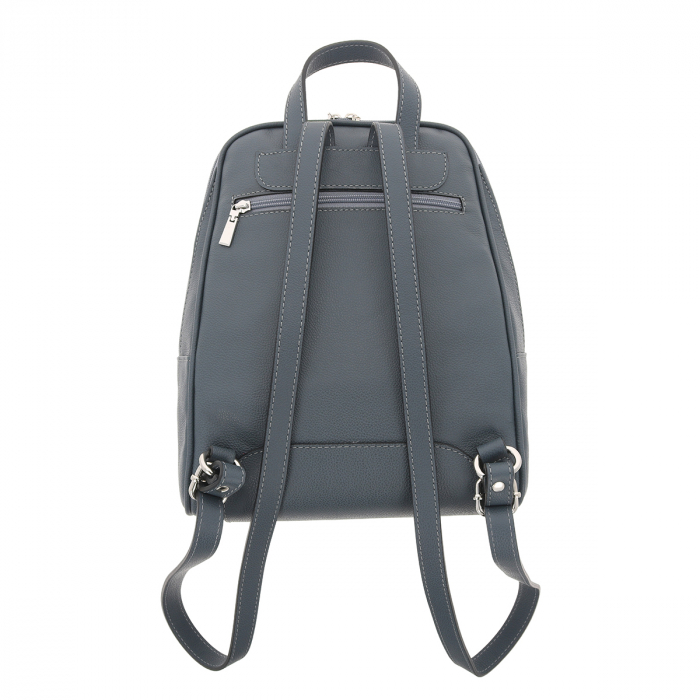 Rucsac dama din piele naturala moale, model 250, Gri mat [6]