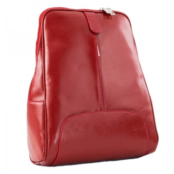 Rucsac dama din piele naturala fina, model 250, Rosu [1]