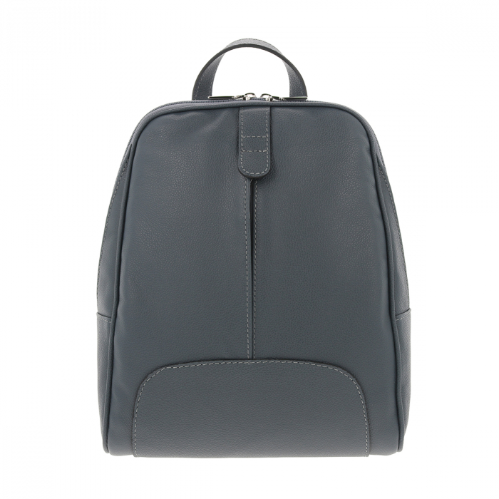 Rucsac dama din piele naturala moale, model 250, Gri mat [3]