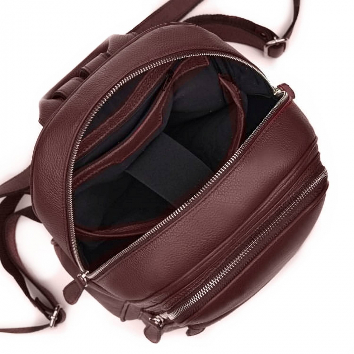 Rucsac dama din piele naturala moale, model 270, Bordo [3]