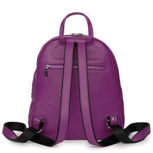 Rucsac dama din piele naturala moale, model 270, Mov [4]