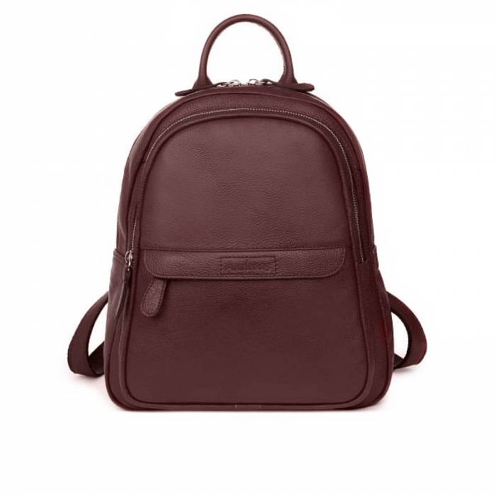 Rucsac dama din piele naturala moale, model 270, Bordo [2]
