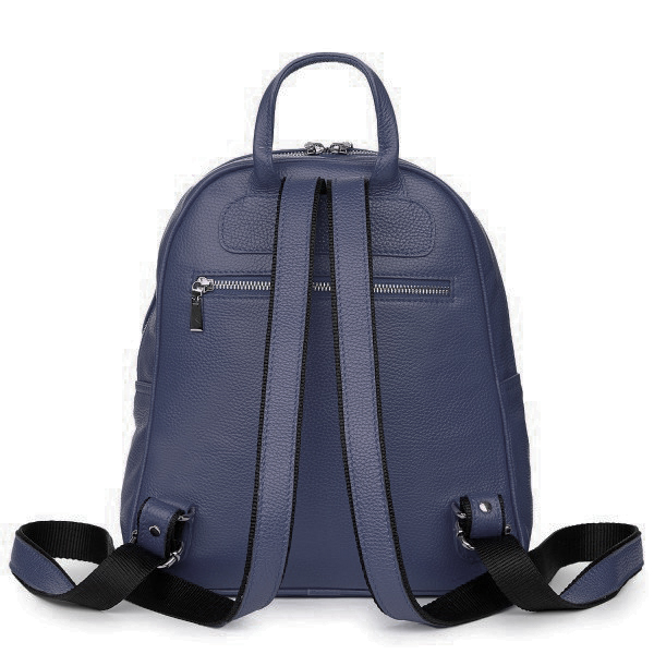 Rucsac dama din piele naturala moale, model 270, Bleumarin [4]
