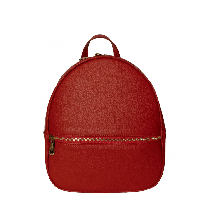 Rucsac dama din piele naturala, model Evy, Rosu [2]