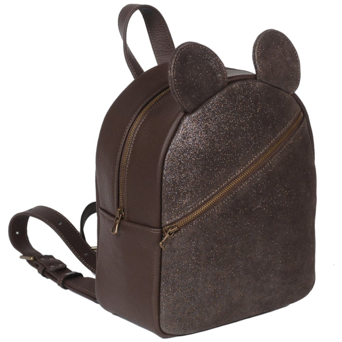 Rucsac dama din piele naturala maro - Mickey [2]