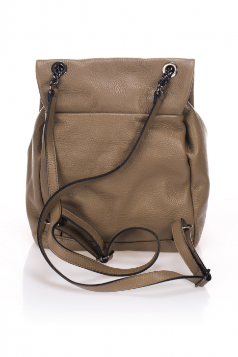 Rucsac dama Massimo Castelli, din piele naturala, model 17015, Cappucino [3]