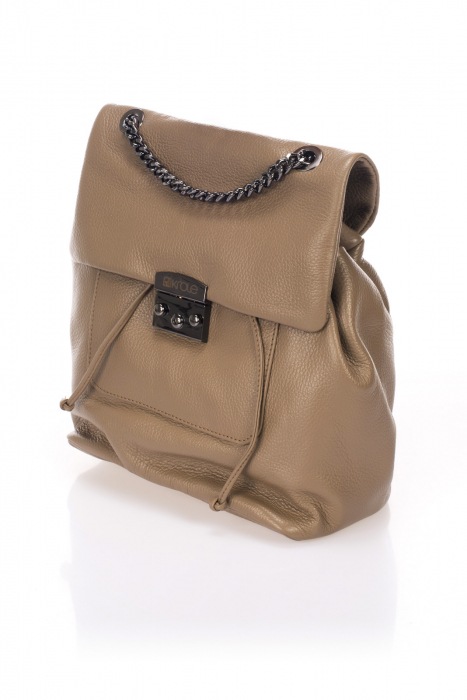 Rucsac dama Massimo Castelli, din piele naturala, model 17015, Cappucino [2]
