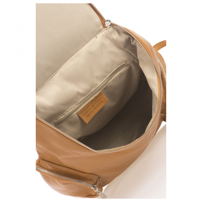 Rucsac dama Massimo Castelli, din piele naturala, model 7124, Maro coniac [3]