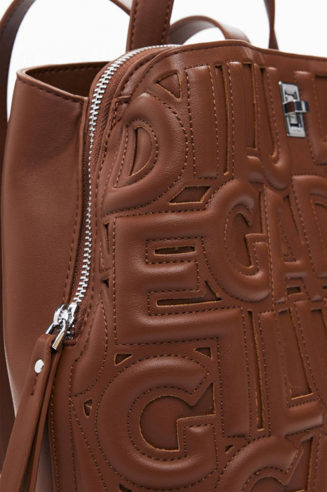 Rucsac de dama, Desigual, seria Maki Sumy Mini, Maro camel [6]