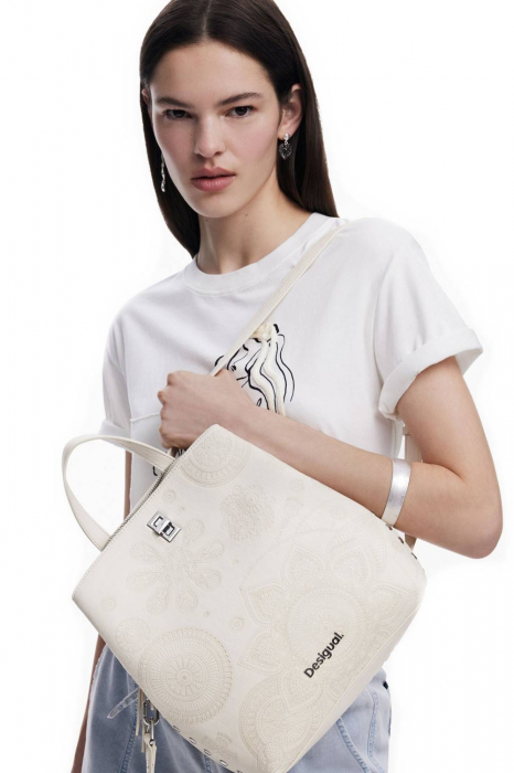 Rucsac de dama, Desigual, seria Dejavu Sumy mini, Alb [2]