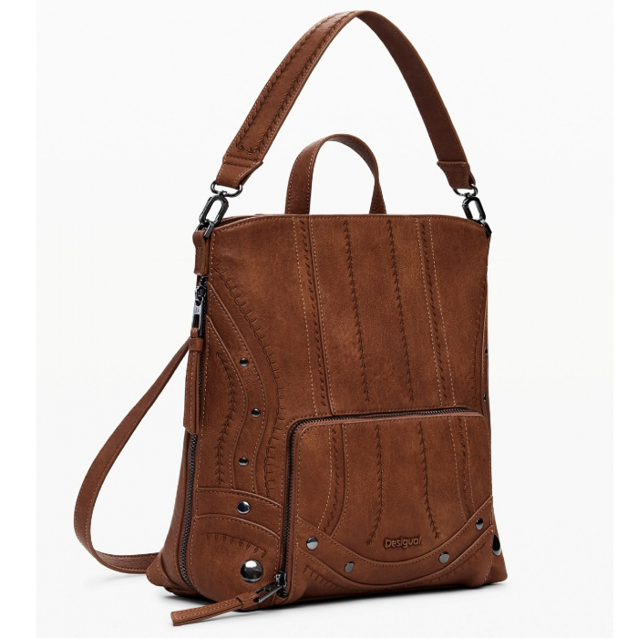 Rucsac de dama, Desigual, seria Embro Patch Pretoria, Maro coniac [2]