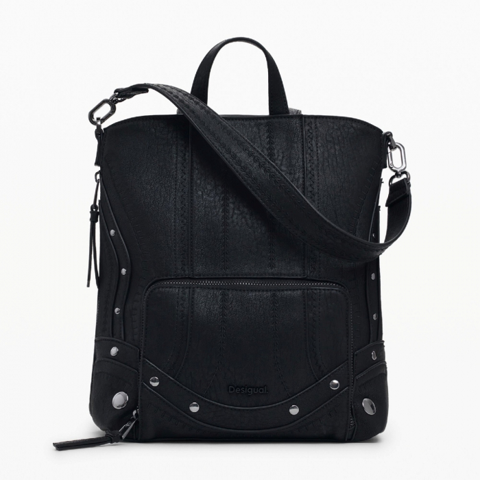 Rucsac de dama, Desigual, seria Embro Patch Pretoria, Negru [5]