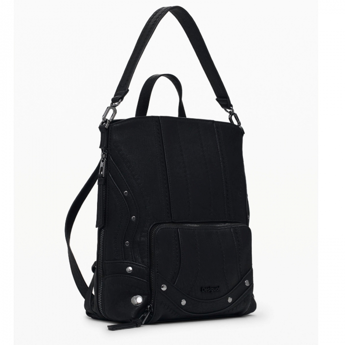 Rucsac de dama, Desigual, seria Embro Patch Pretoria, Negru [2]