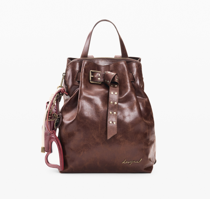 Rucsac de dama, Desigual, seria Galaxy Luena Mini - Maro ciocolata [4]