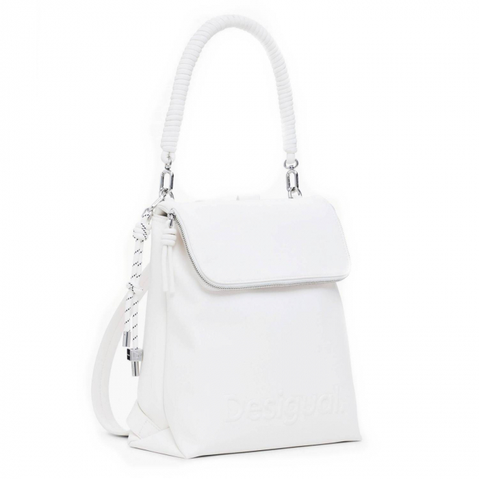 Rucsac de dama, Desigual, seria Half Hampton, Alb [2]