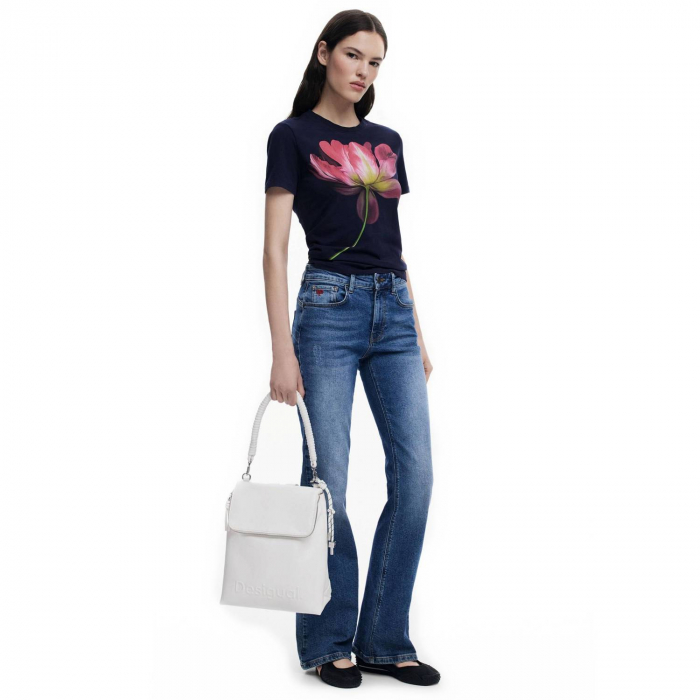Rucsac de dama, Desigual, seria Half Hampton, Alb [3]