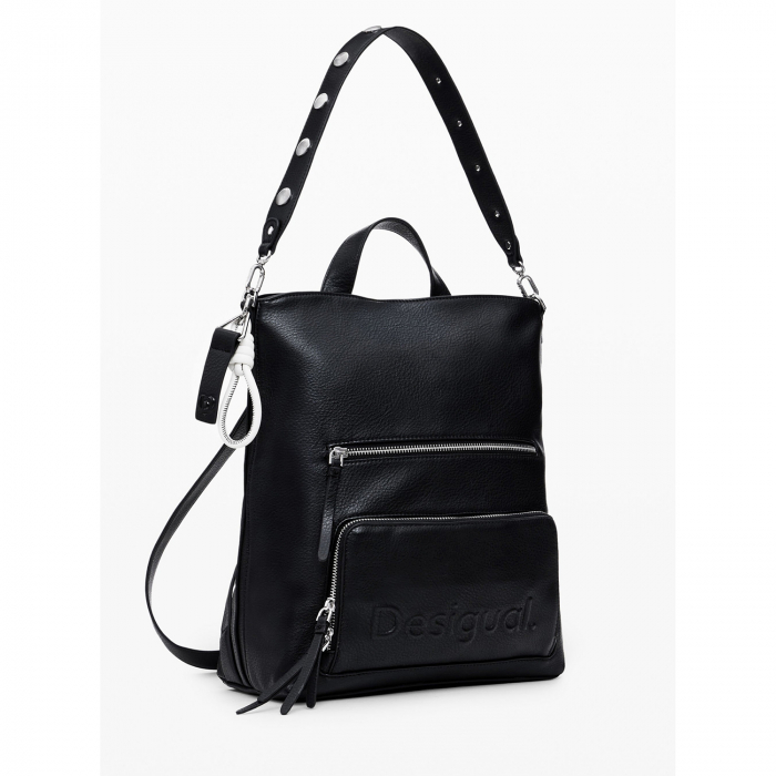 Rucsac/geanta de umar 2 in 1, dama, Desigual, seria Half logo, Negru [6]