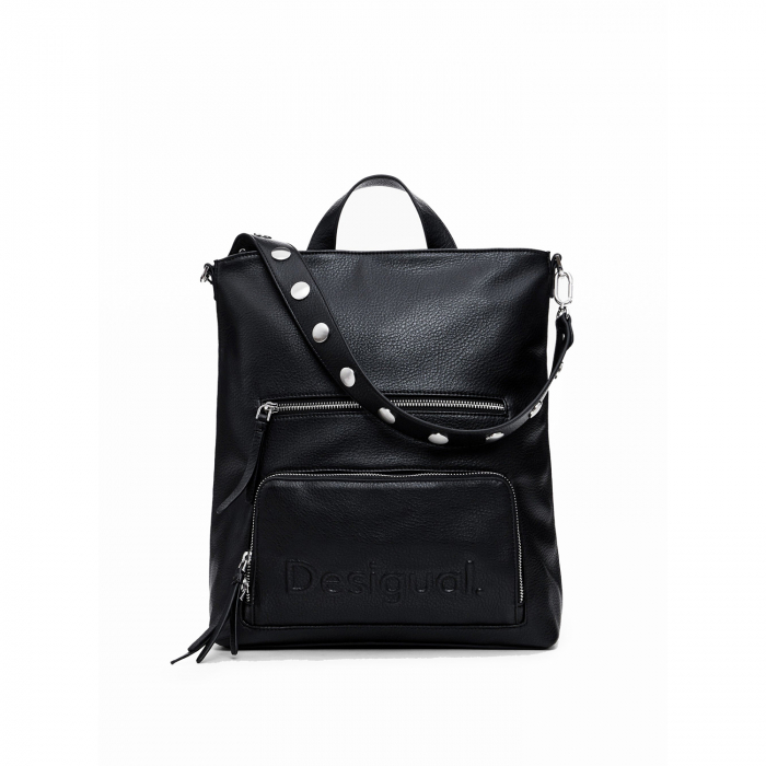 Rucsac/geanta de umar 2 in 1, dama, Desigual, seria Half logo, Negru [1]