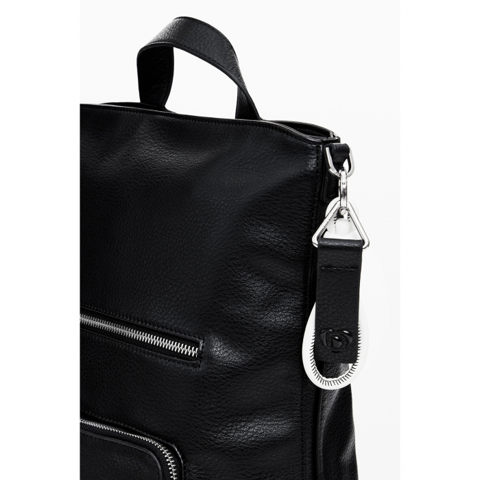 Rucsac/geanta de umar 2 in 1, dama, Desigual, seria Half logo, Negru [3]